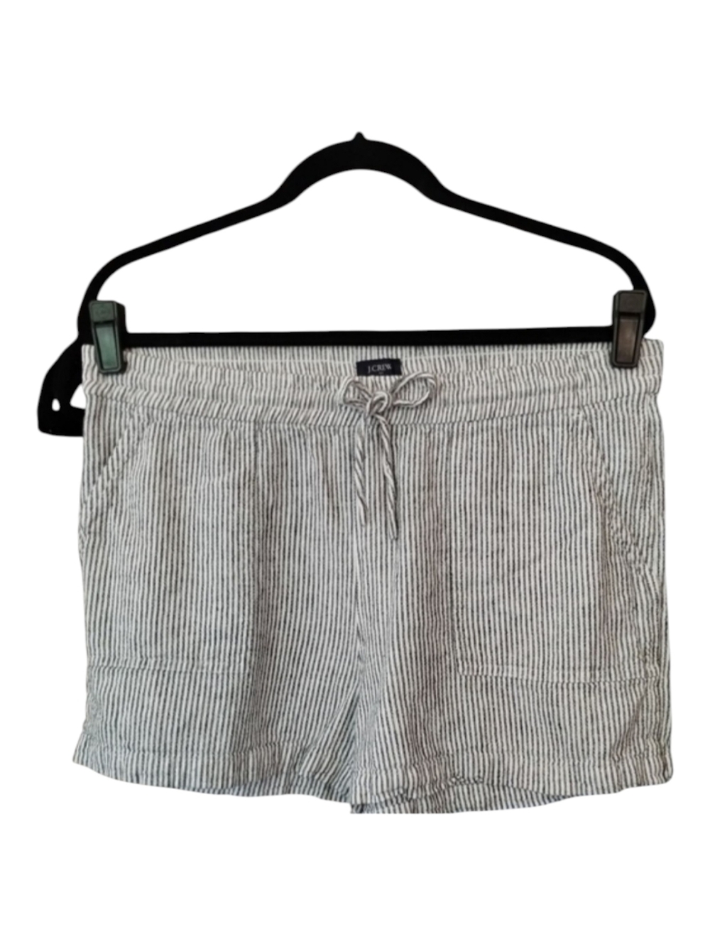 J. CREW Linen Shorts Pull-On M Striped #AX924
